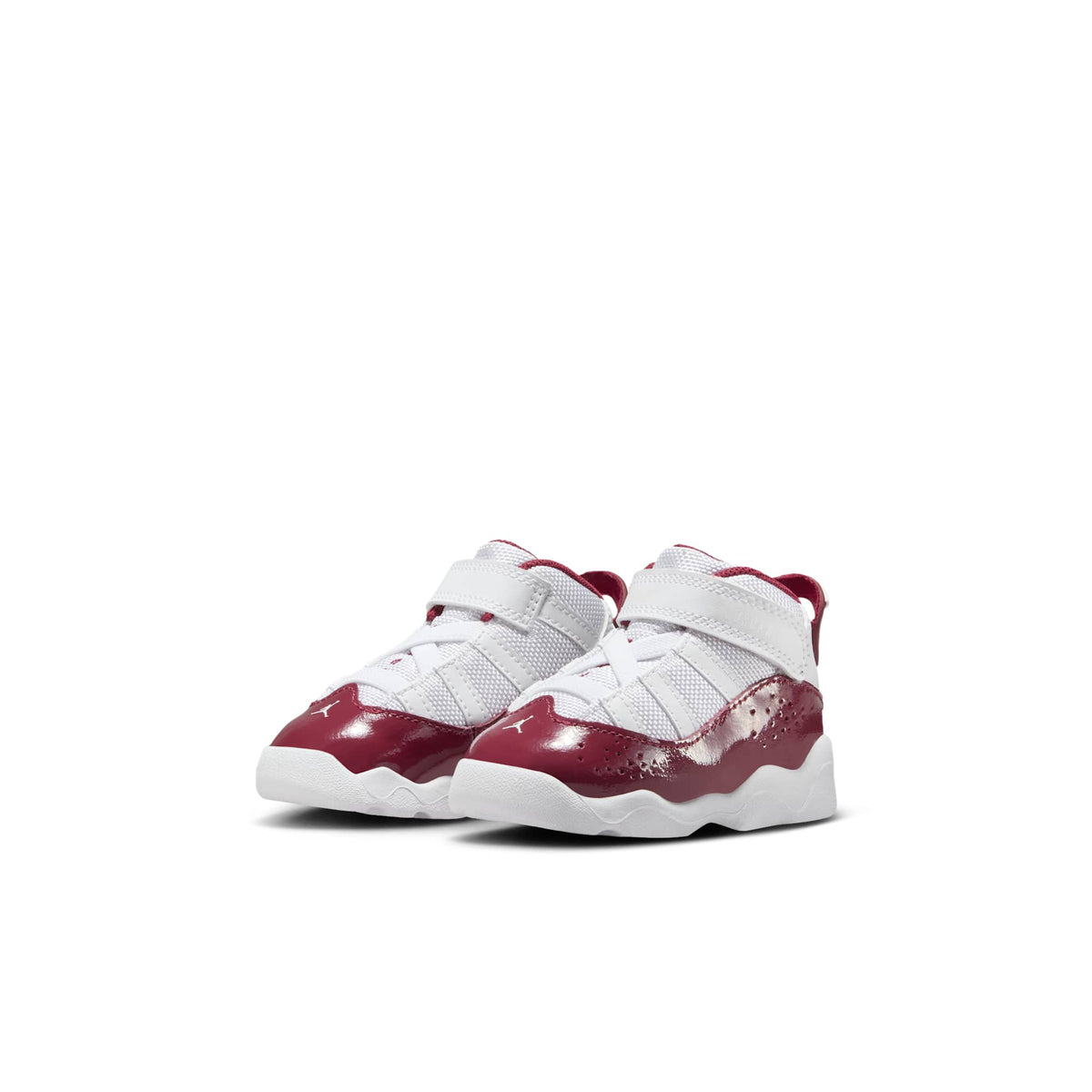 Air Jordan Toddlers 6 Rings 'White Team Red Td' Sneakers