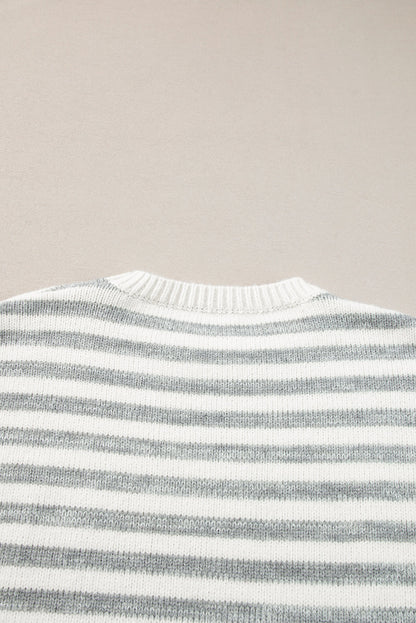 Threaded Pear Dylan Stripe Drop Shoulder Sweater