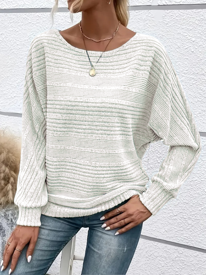 ✨Women's Soft Solid Batwing Sleeve Pullover Long Sleeve Top