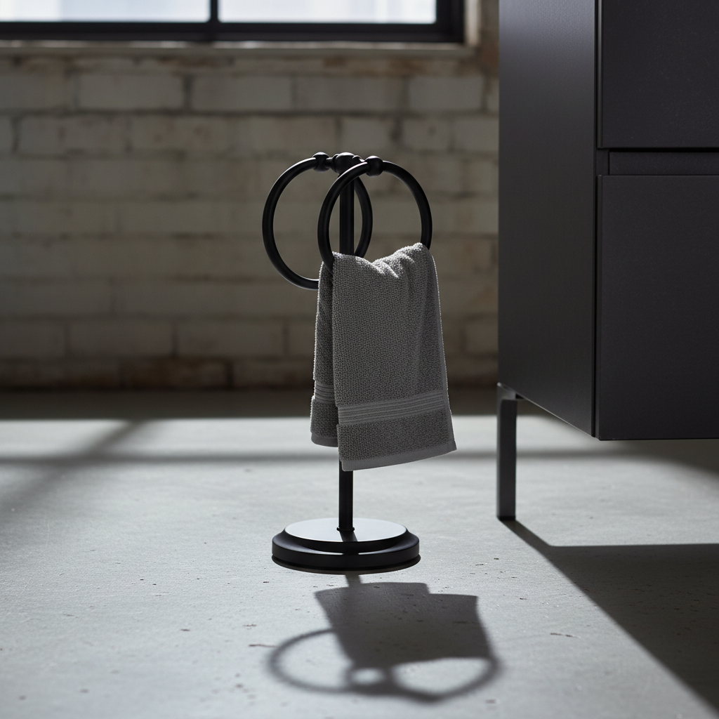 Classical Double Ring Design Fingertip Towel Holder