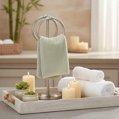 Classical Double Ring Design Fingertip Towel Holder
