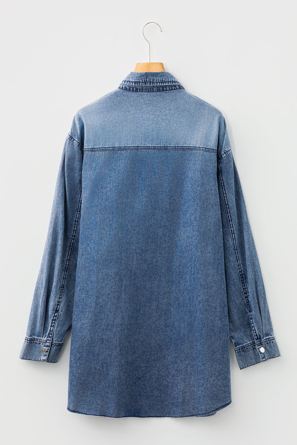 Threaded Pear Takina Raw Hem Loose Shirt
