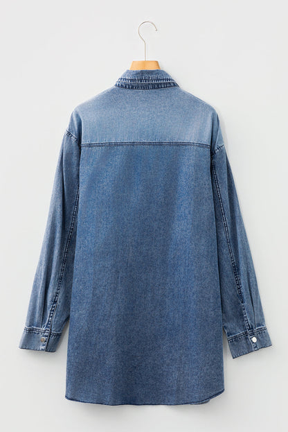 Threaded Pear Takina Raw Hem Loose Shirt
