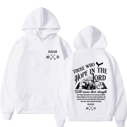 Christian Jesus Letters Print Hoodie | Faith-Based Graphic Sweatshirt for Men & Women | Inspirational Gospel Streetwear | Oversized Religious Pullover Hoodie