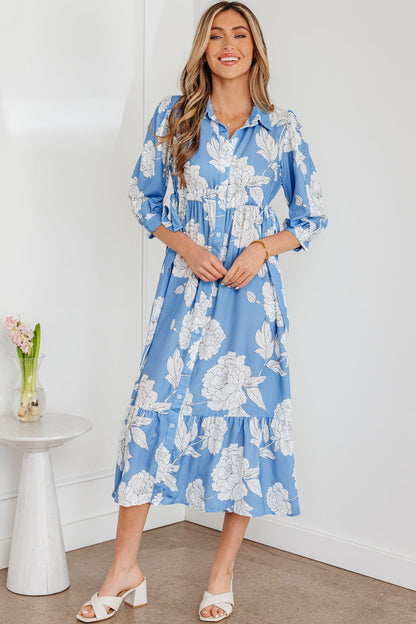 Threaded Pear Isabella Floral Print Shirt