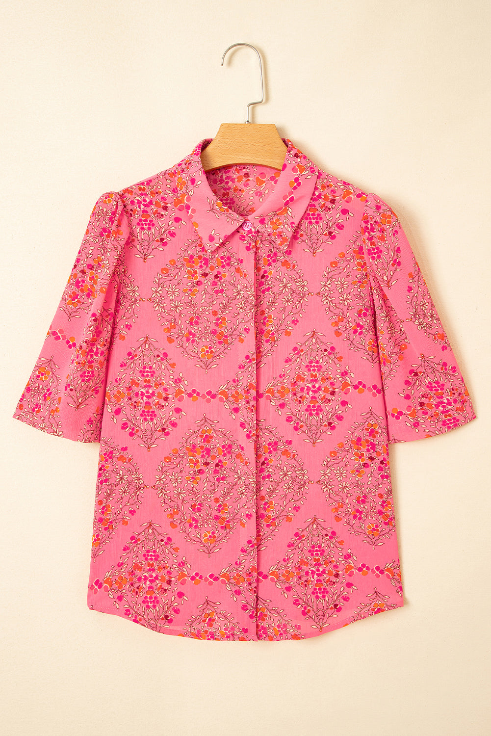 Threaded Pear Josephine Floral Wide Short Sleeve Loose Top