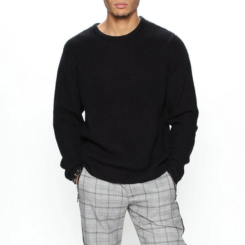 Men’s Casual Long Sleeve Crew Neck Top | High-Sense Loose Fit Urban Pullover | Trendy Minimalist Relaxed Fit Shirt | Luxury-Label Statuesque Men’s Essential | 2026 High-Fashion Radiant Comfort Wear