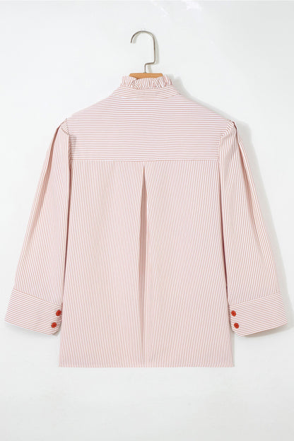 Threaded Pear Maren Frilled Collar Down Shirt