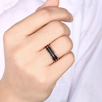 Men’s Titanium Steel Fashion Ring | Luxury Minimalist Band for Men | High-Sense Durable Titanium Jewelry | Trendy Matte Finish Comfort-Fit Ring | 2026 High-Fashion Male Statement Jewelry | Scratch-Resistant Band