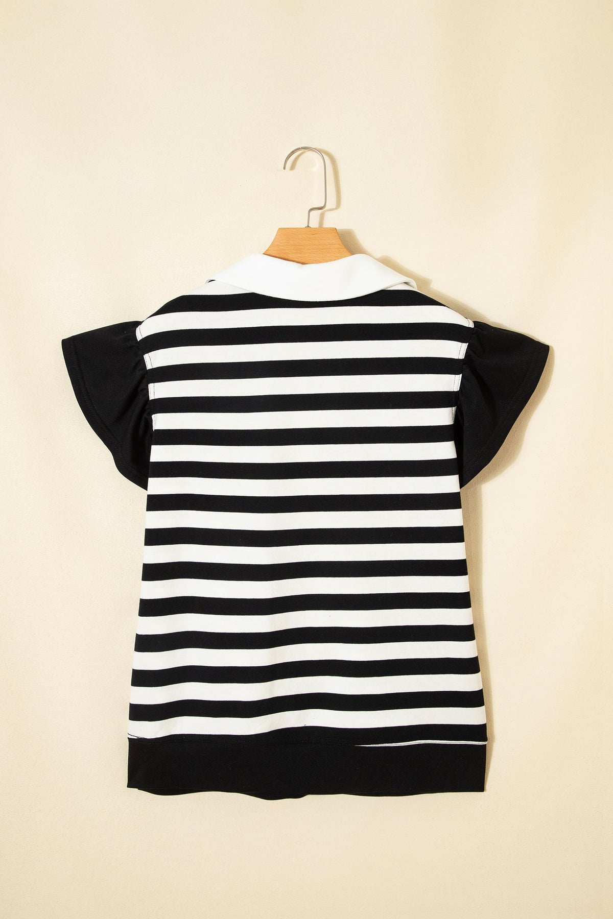 Threaded Pear Lilith Ruffled Short Sleeve Blouse