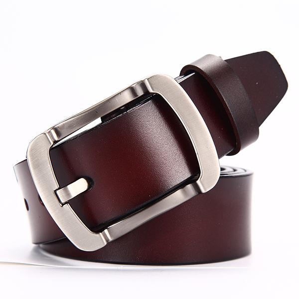 Men’s Luxury Genuine Leather Belt | Premium High-Quality Designer Dress Belt | Classic Formal Cowhide Leather Waistband | Men's Executive Business Belt with Polished Buckle