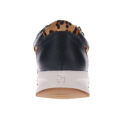 Boston Zip Casual Sneaker - Black/Leopard