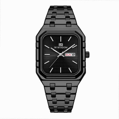 Men’s Luxury Luminous Square Watch | Trendy Square Dial Quartz Wristwatch | Modern Minimalist Glow-in-the-Dark Watch | High-Sense Fashion Waterproof Square Watch for Men