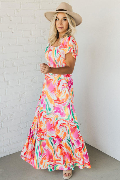 Threaded Pear Avery Smocked Bust Maxi Dress