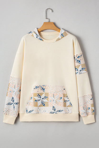 Threaded Pear Dakota Geo Pattern Patchwork Hoodie