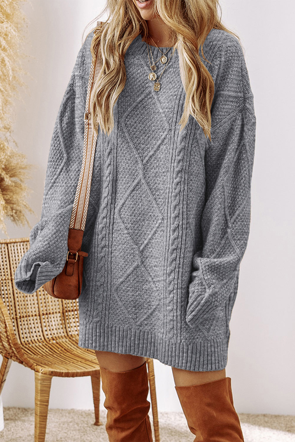 Threaded Pear Adalee Shoulder Loose Fit Sweater