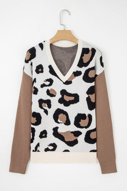 Threaded Pear Jocelyn Block Patchwork Sleeve Sweater