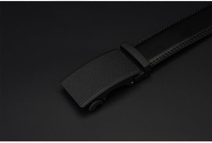 Men’s Two-Layer Cowhide Automatic Buckle Belt | High-Sense Executive Genuine Leather Waistband | Trendy Minimalist Professional Men’s Belt | Luxury-Label Statuesque Men’s Accessory | 2026 High-Fashion Radiant Urban Essential