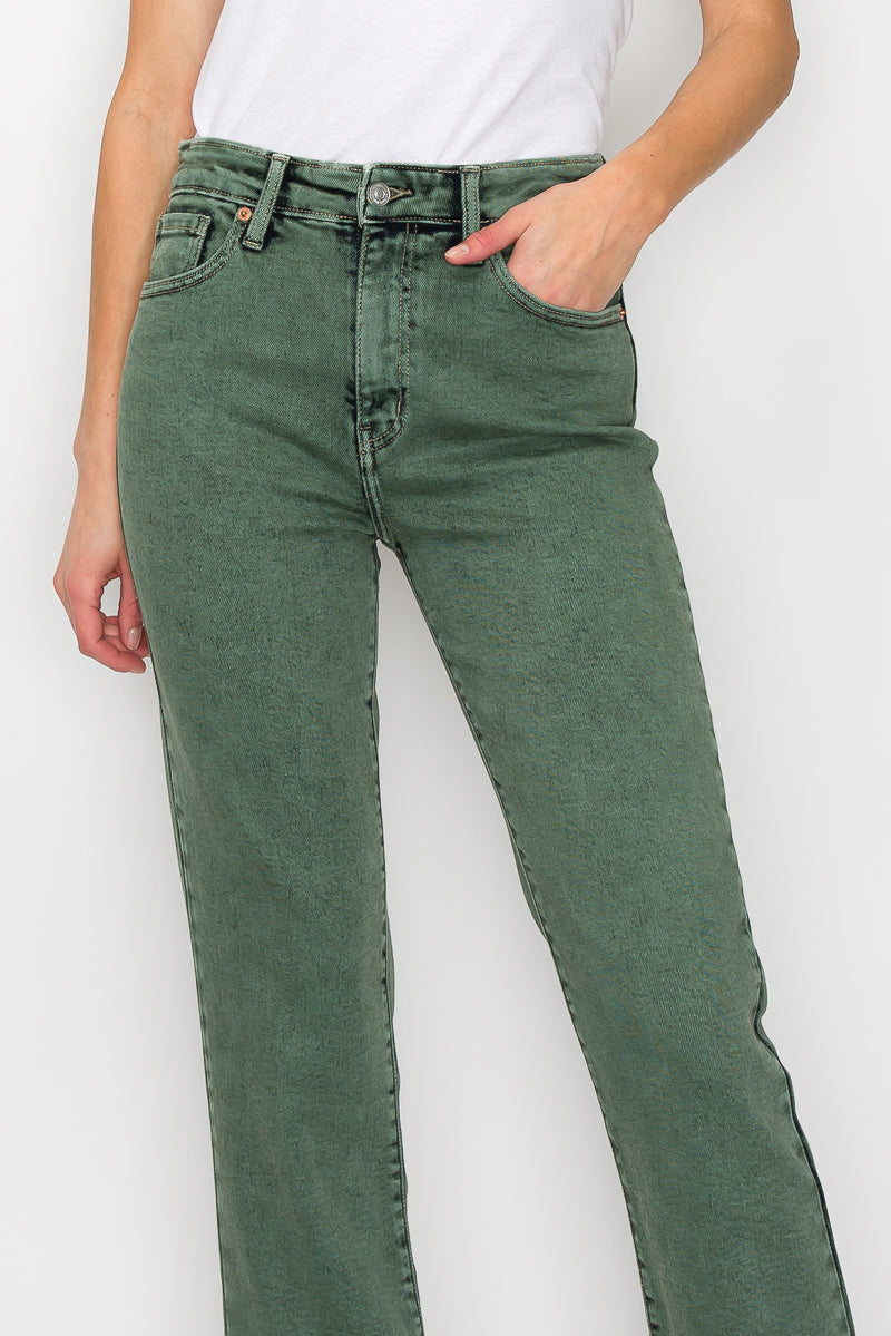 Elena Tummy Control High Rise Straight Jeans