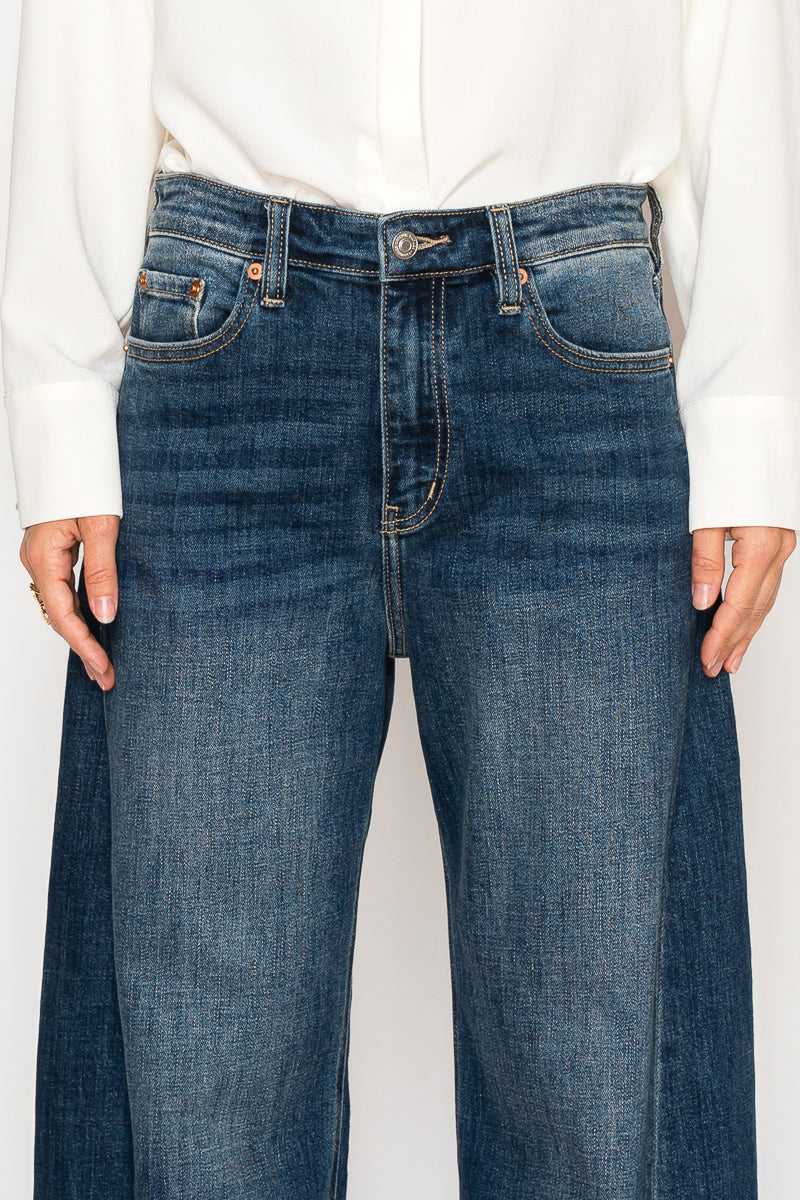 Catalina Relaxed Tapered Dark Wash Barrel Jeans