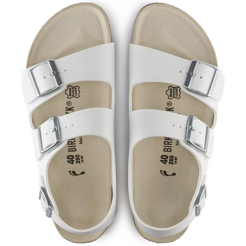 Birkenstock Milano Birko-Flor White Sandals