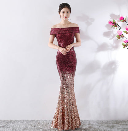 Women’s Birthday Party Slimming Host Dress | High-Sense Formal Long Evening Gown | Trendy Minimalist Body-Sculpting Party Wear | Luxury-Label Statuesque Gala Dress | 2026 High-Fashion Radiant Event Essential
