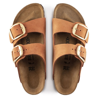 Birkenstock Arizona Big Buckle Nubuck Leather Pecan Sandals