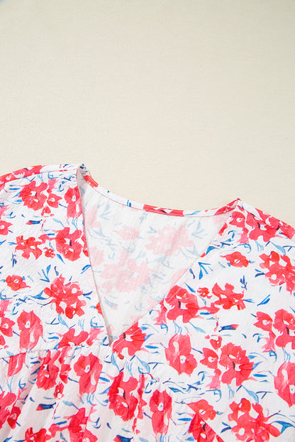 Threaded Pear Zariah Ruffled Half Sleeve PLUS Dress