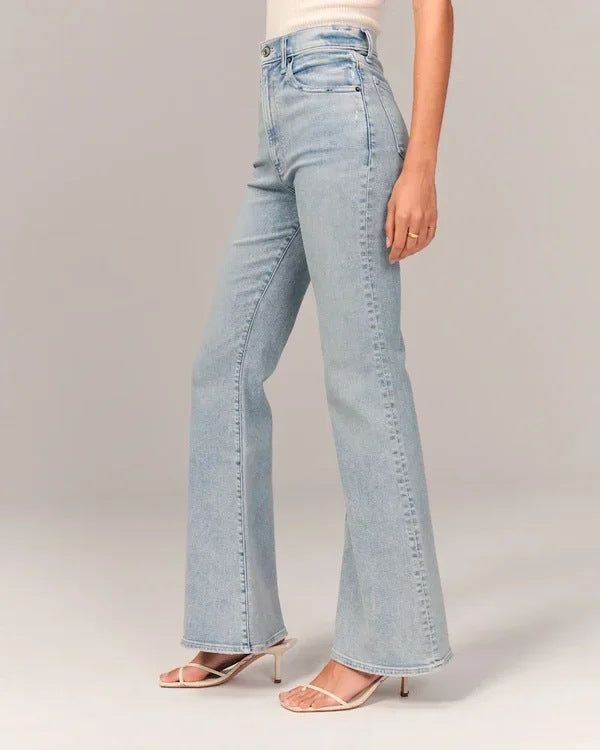 Women’s Fashion Casual Solid Color Jeans | High-Sense Professional Denim Trousers | Trendy Minimalist Sleek Straight-Leg Jeans | Luxury-Label Statuesque Radiant Apparel | 2026 High-Fashion Emerald-Luxe Essential
