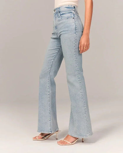 Women’s Fashion Casual Solid Color Jeans | High-Sense Professional Denim Trousers | Trendy Minimalist Sleek Straight-Leg Jeans | Luxury-Label Statuesque Radiant Apparel | 2026 High-Fashion Emerald-Luxe Essential