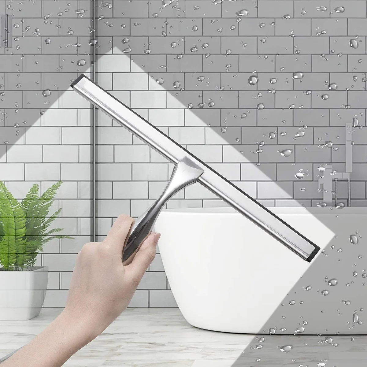 10" Shower Squeegee with 3M Hanger