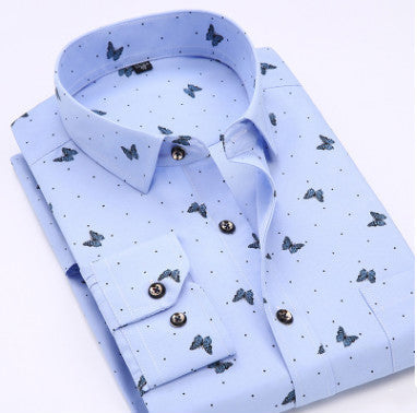 Men's Premium Floral Print Dress Shirt | Slim Fit Long Sleeve Flower Patterned Shirt | Stylish Hawaiian Vibe Casual Shirt for Men
