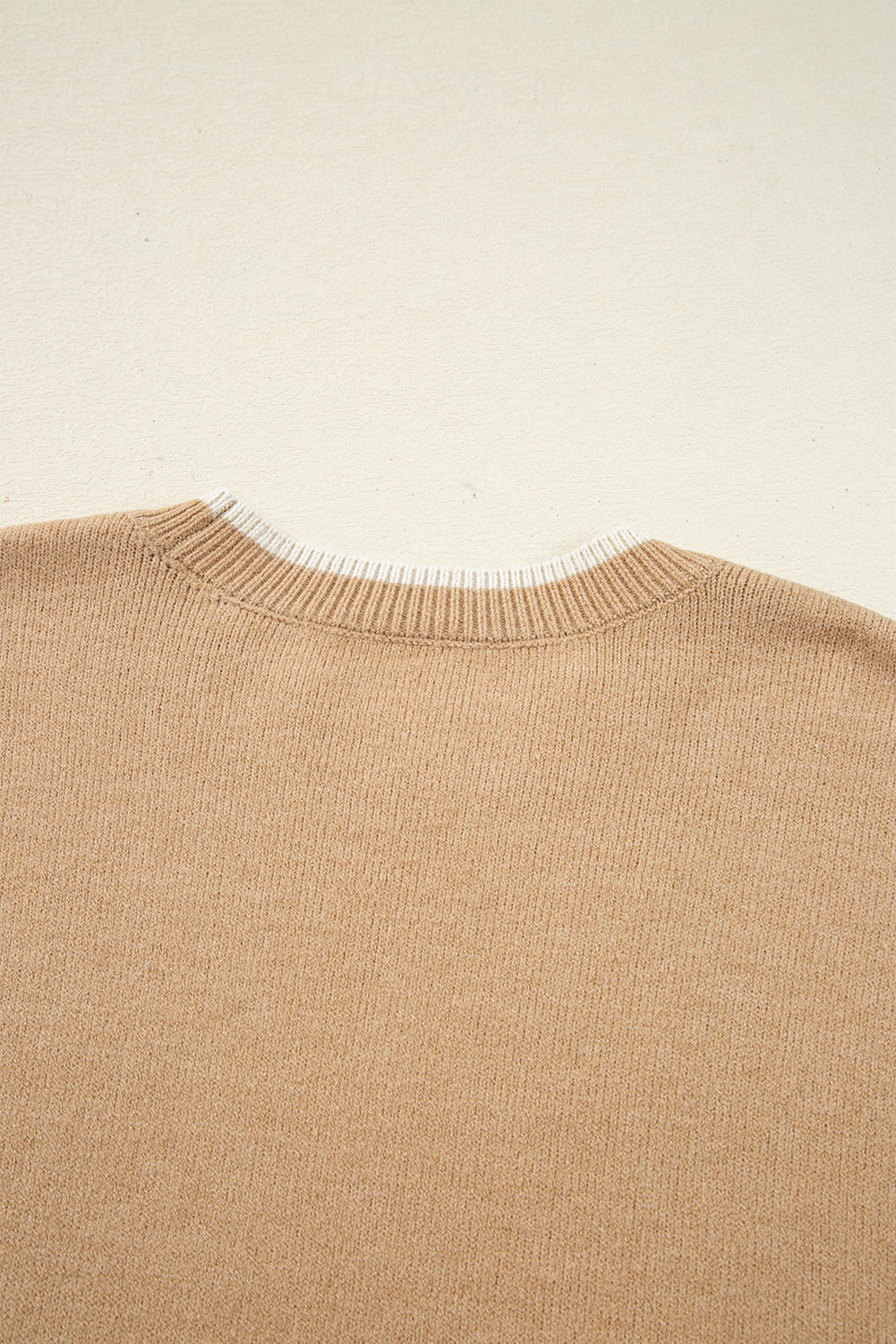 Threaded Pear Ava Cuff Contrast Trim Sweater