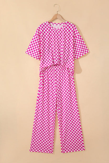 Threaded Pear Elisa Print Half Sleeve Lounge Set