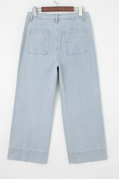 Threaded Pear Eve Hem Wide Leg Jeans