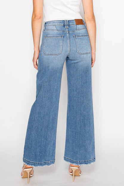 Eco Friendly Fabric High Rise Slim Palazzo Jeans