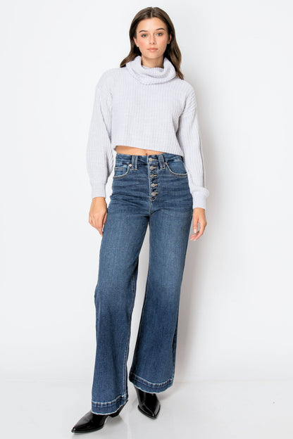 Cindy Tummy Control 90's Vintage Stretch Wide Jeans