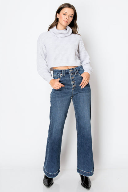 Cindy Tummy Control 90's Vintage Stretch Wide Jeans