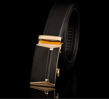 Men’s Factory Direct Automatic Leather Belt | Premium Wholesale Business Ratchet Belt | Luxury Genuine Leather Men's Belt | Sleek Professional No-Hole Automatic Waistband