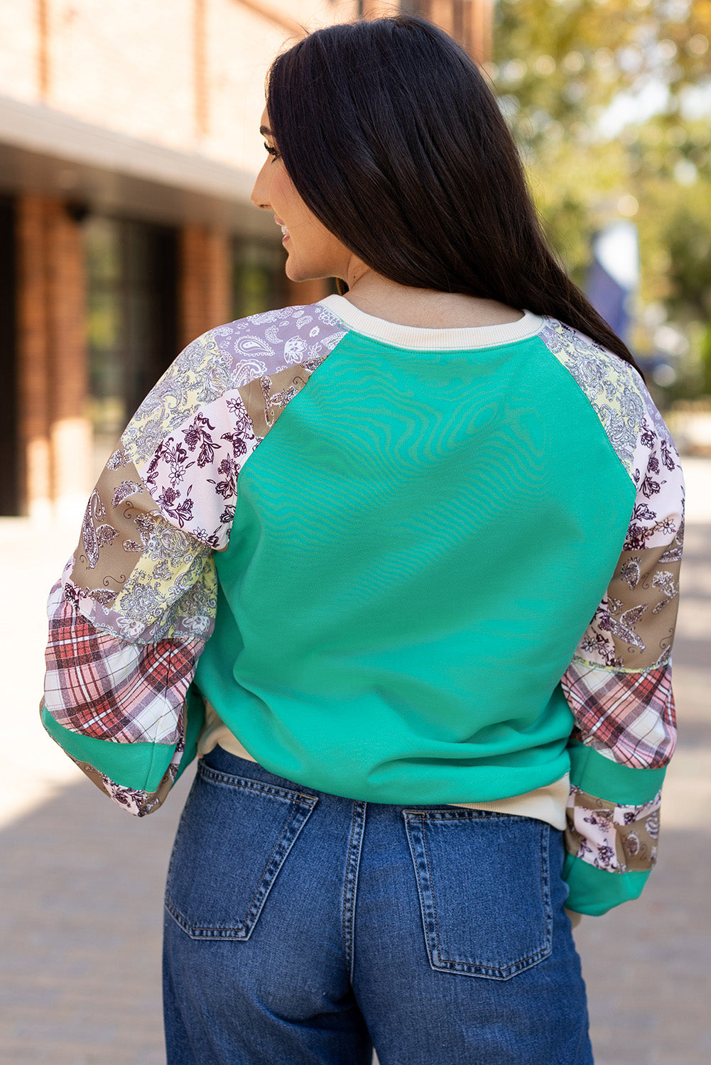 Threaded Pear Maeve Sleeve Raglan top Long Sleeve Top