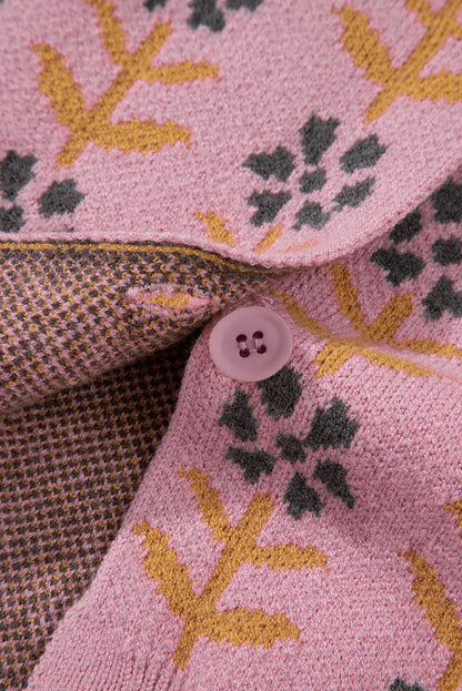 Threaded Pear Dulce Ribbed Banded Cardigan Sweater
