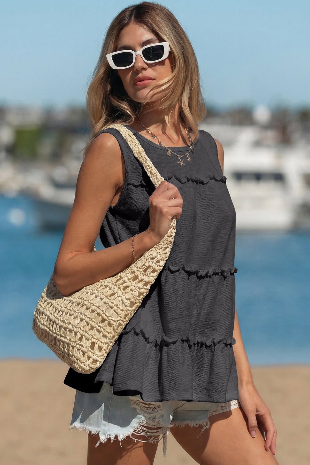 Threaded Pear Macie a Line Tank Top