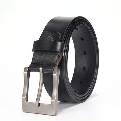 Men’s Luxury Genuine Leather Belt | Premium High-Quality Designer Dress Belt | Classic Formal Cowhide Leather Waistband | Men's Executive Business Belt with Polished Buckle