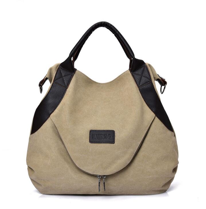 Minimalist Retro Canvas Shoulder Bag for Women | Vintage Crossbody Handbag | Large Capacity Aesthetic Daily Tote | High-Sense Casual Messenger Bag for Work & Travel