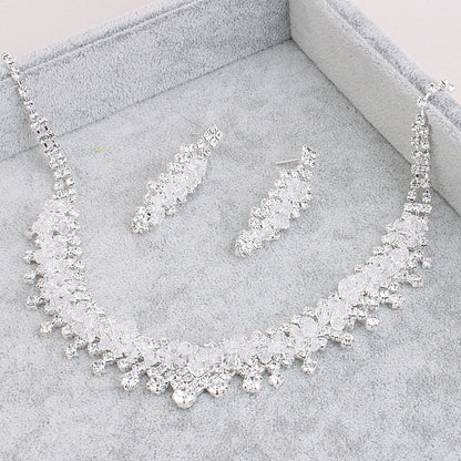 Luxury Wedding Jewelry Set for Women | Elegant Crystal Necklace & Earrings Suite | Modern Bridal Jewelry Accessories | Trendy Sparkly Formal Evening Set | 2026 High-Fashion Wedding Guest Jewelry