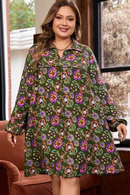 Threaded Pear Lorelai Collared Loose Mini PLUS Dress