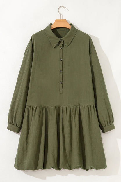 Threaded Pear Catherine Ruffle Hem Mini PLUS Dress