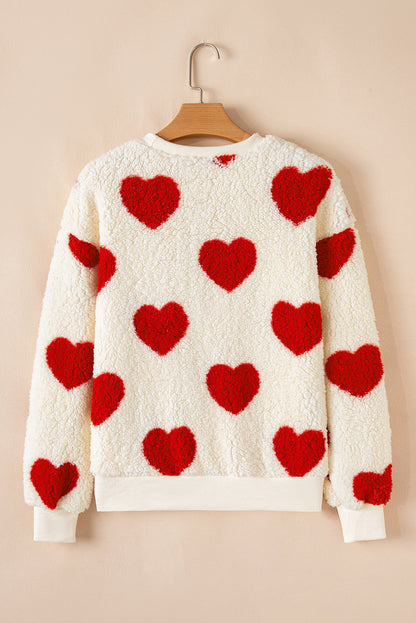 Threaded Pear Emily Shoulder Crewneck Plush Sweatshirt