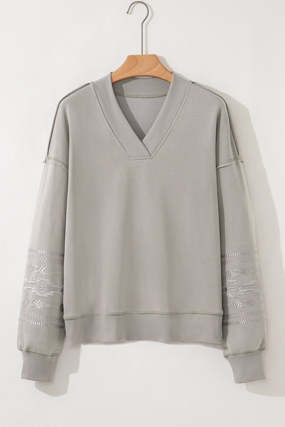 Threaded Pear Kaylee aztec Embroidered Western Sweatshirt
