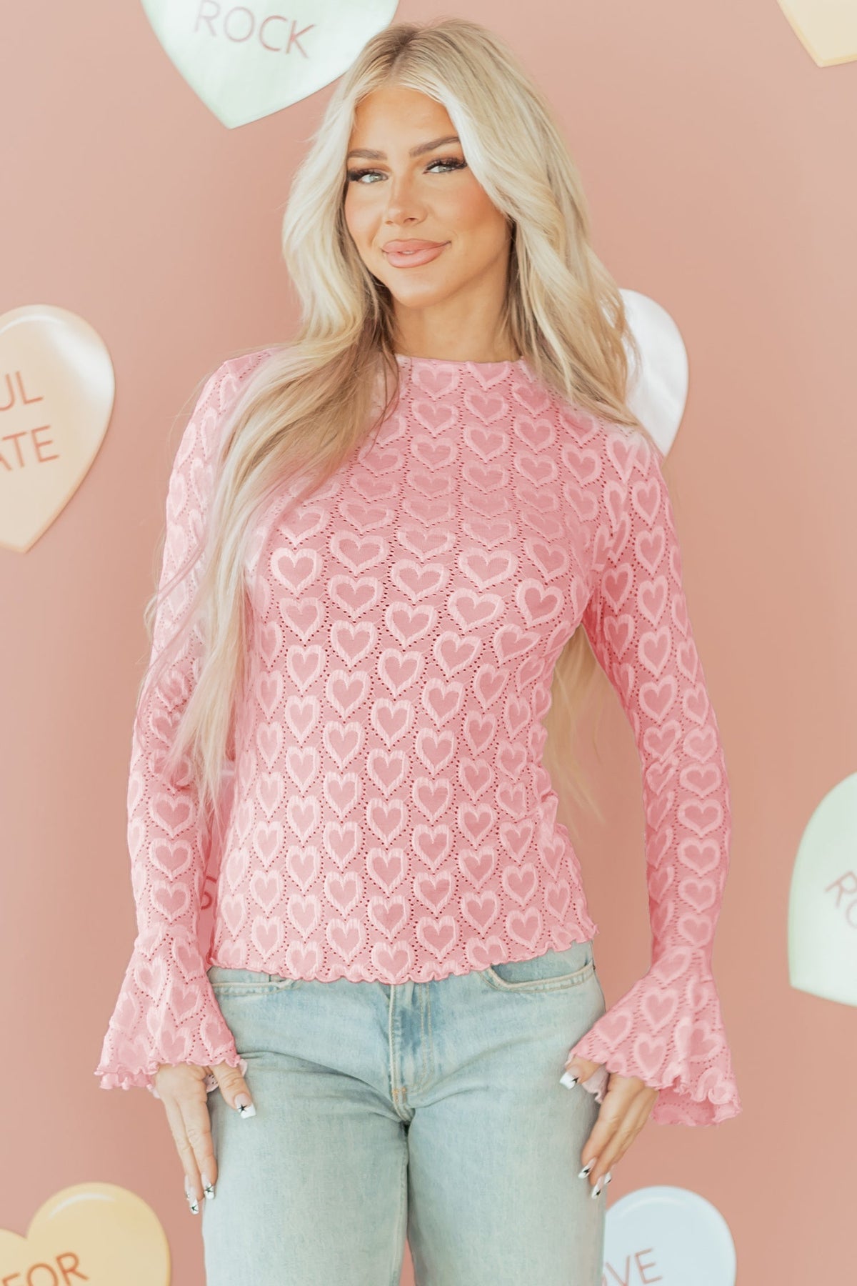 Threaded Pear Emily Sleeve Mock Fitted Top